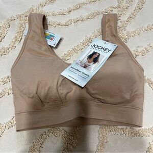 NEW - Small - Jockey Generation Women’s Seamfree Tank Strap Bralette Light Beige